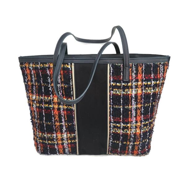 Chico's Women's Retro Look Navy Blue and Multi Color Large Tote - Picture 3 of 7